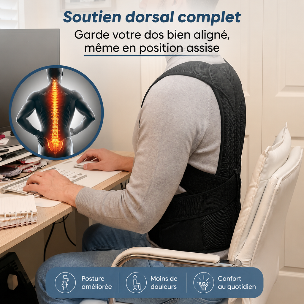 Redressio® — Correcteur de Posture à Double Tige