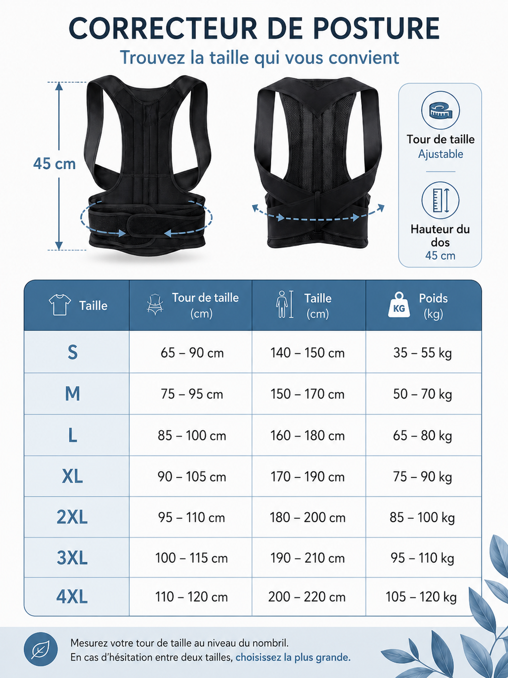 Redressio® — Correcteur de Posture à Double Tige