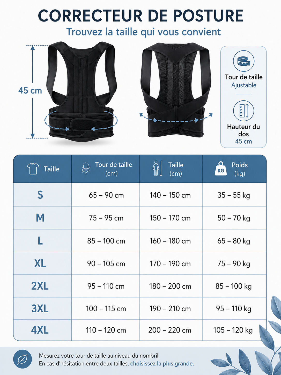 Redressio® — Correcteur de Posture à Double Tige